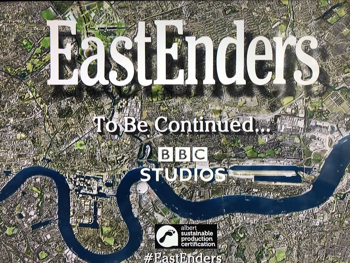 Eastenders closing credits with albert logo